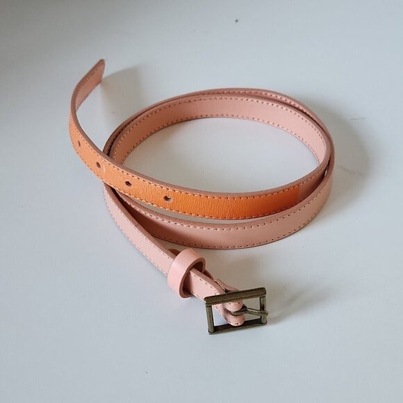 GAP | Genuine leather belt orange salmon pink sz Large - Picture 1 of 4